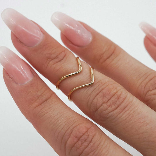 Leah Ring - Siro kullattu sormus - vedenkestävät korut - Jewelbox